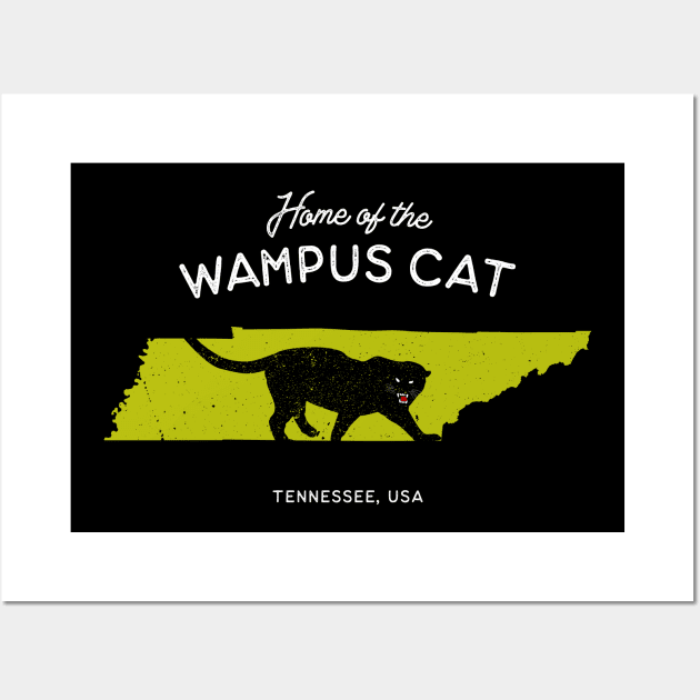 Home of the Wampus Cat - Tennessee, USA Cryptid Wall Art by Strangeology